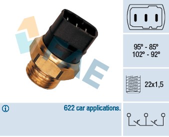 Temperaturswitch, kylarfläkt Fae 37820 FAE