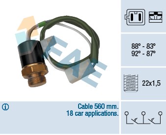 Temperaturswitch, kylarfläkt Fae 37830 FAE
