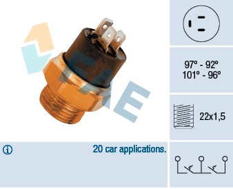 Temperaturswitch, kylarfläkt Fae 37860 FAE
