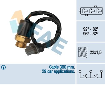 Temperaturswitch, kylarfläkt Fae 37870 FAE