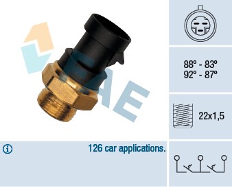 Temperaturswitch, kylarfläkt Fae 37900 FAE