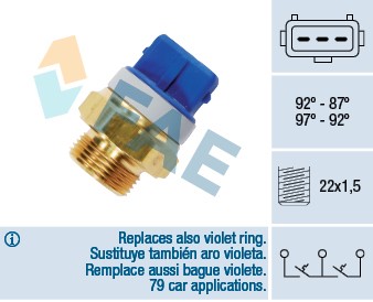 Temperaturswitch, kylarfläkt Fae 37920 FAE