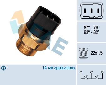 Temperaturswitch, kylarfläkt Fae 37950 FAE