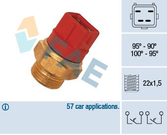 Temperaturswitch, kylarfläkt Fae 37960 FAE
