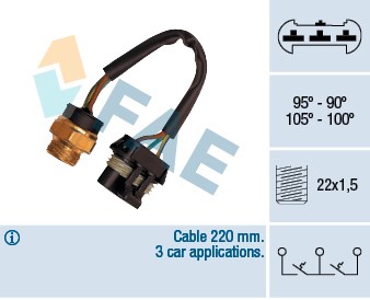 Temperaturswitch, kylarfläkt Fae 38050 FAE