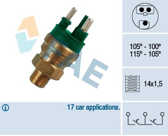 Temperaturswitch, kylarfläkt Fae 38130 FAE