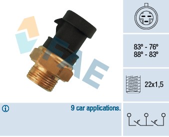 Temperaturswitch, kylarfläkt Fae 38200 FAE