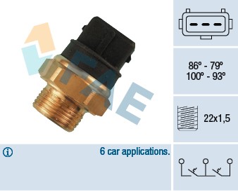 Temperaturswitch, kylarfläkt Fae 38250 FAE