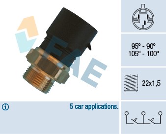 Temperaturswitch, kylarfläkt Fae 38310 FAE