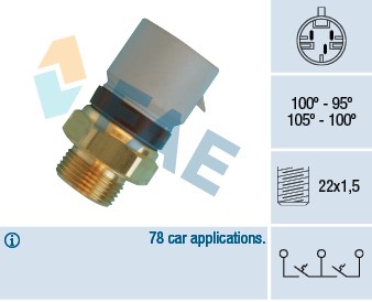 Temperaturswitch, kylarfläkt Fae 38360 FAE