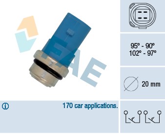 Temperaturswitch, kylarfläkt Fae 38391 FAE