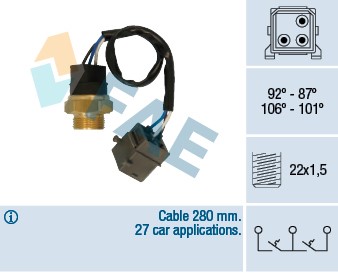 Temperaturswitch, kylarfläkt Fae 38400 FAE