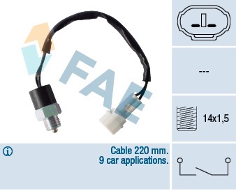 Brytare, backljus Fae 40760 FAE