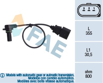 Sensor, varvtal Fae 79062 FAE