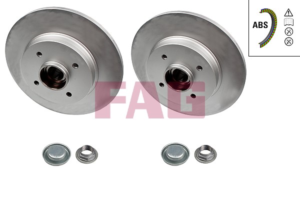 Bromsskiva Solid, Bakaxel Fag 713 5406 20 FAG