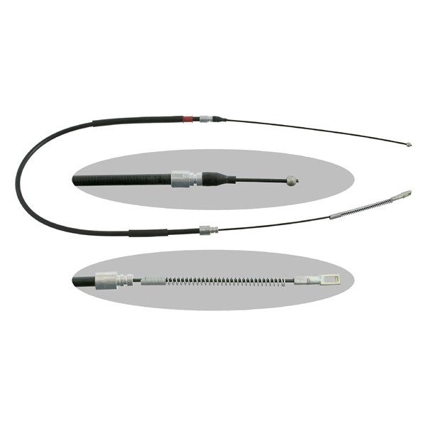 Vajer, parkeringsbroms, Höger bak, Vänster bak Febi bilstein 0165 FEBI BILSTEIN