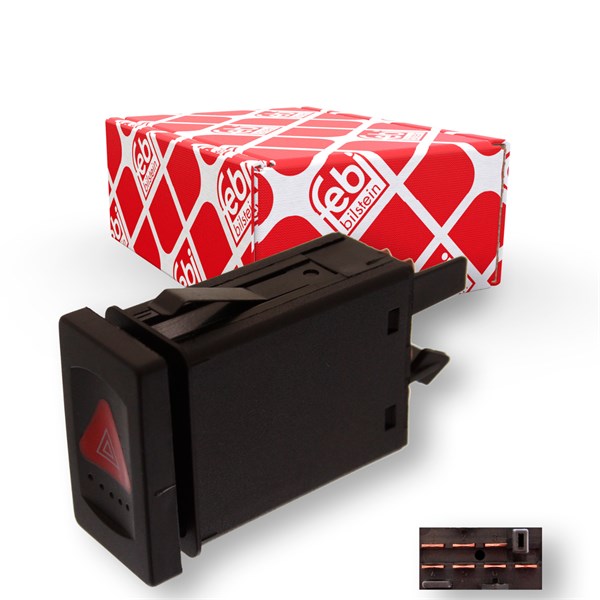 Brytare, varningsblinkers 12V Febi bilstein febi Plus 44701 FEBI BILSTEIN