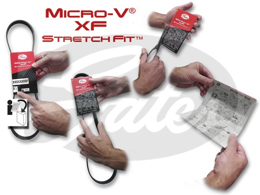 Drivrem Gates Micro-vâ® stretch fitâ® 4PK810SF Gates