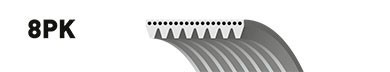 Drivrem Gates Micro-vâ® 8PK2035 Gates Drivrem Gates Micro-vâ® 8PK2035 Gates
