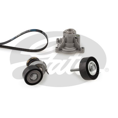 Vattenpump + spårremssats Gates Micro-vâ® kit KP76PK1735 Gates