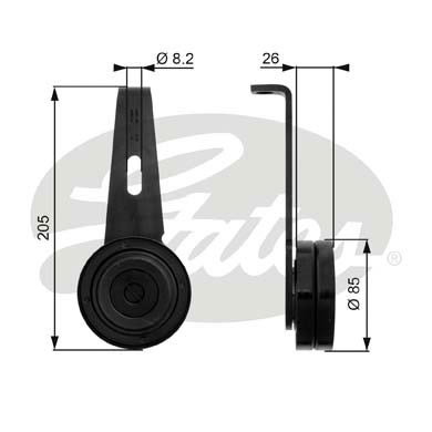 Spännrulle, Drivrem 80A Gates Drivealignâ® T36059 Gates