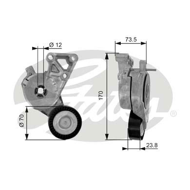 Spännrulle, Drivrem Gates Drivealignâ® T38148 Gates