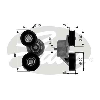 Spännrulle, Drivrem Gates Drivealignâ® T38167 Gates