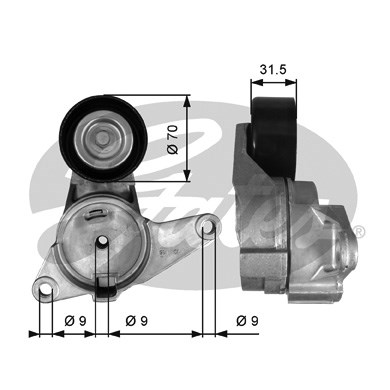 Spännrulle, Drivrem Gates Drivealignâ® T38397 Gates