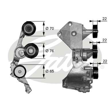 Spännrulle, Drivrem Gates T38466 Gates Spännrulle, Drivrem Gates T38466 Gates