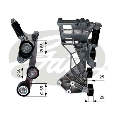 Spännrulle, Drivrem Gates T39136 Gates Spännrulle, Drivrem Gates T39136 Gates