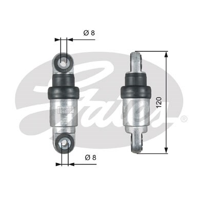 Vibrationsdämpare, drivrem Gates T39215 Gates
