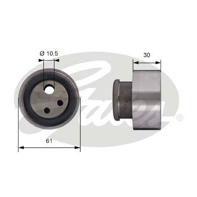 Spännrulle, kamrem Gates Powergripâ® T41118 Gates