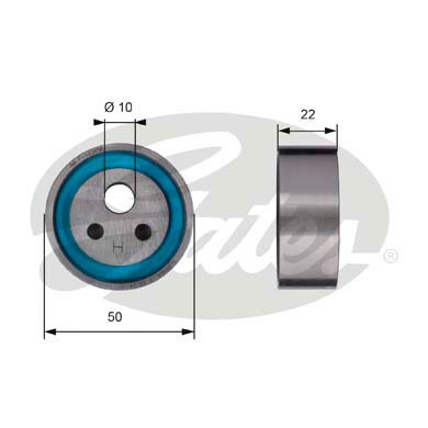 Spännrulle, kamrem Gates Powergripâ® T41154 Gates