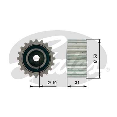 Styrrulle, kamrem Gates Powergripâ® T41236 Gates