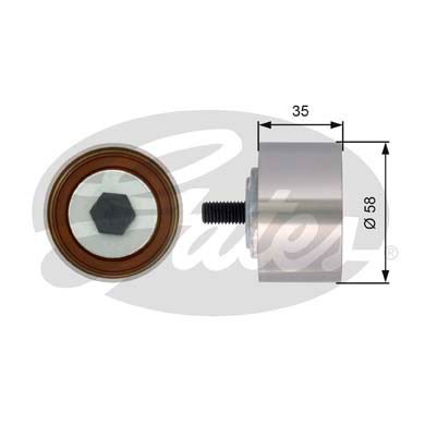 Styrrulle, kamrem Gates Powergripâ® T42121 Gates