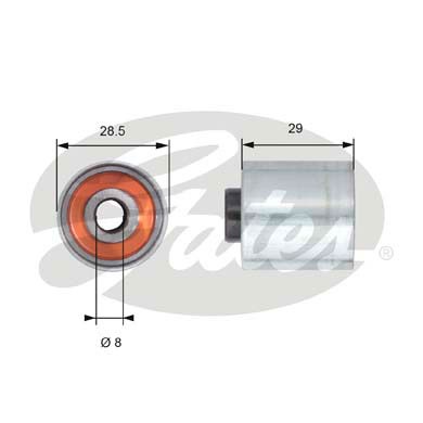 Styrrulle, kamrem Gates Powergripâ® T42148 Gates