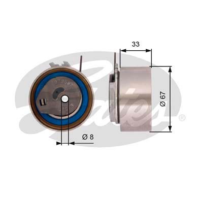 Spännrulle, kamrem Gates Powergripâ® T43001 Gates