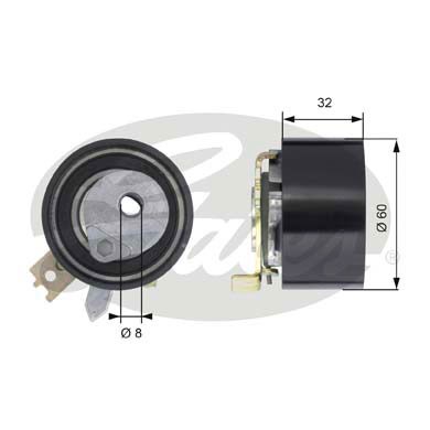 Spännrulle, kamrem Gates Powergripâ® T43014 Gates