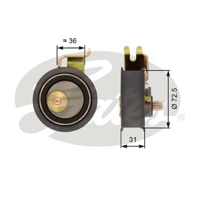 Spännrulle, kamrem Gates Powergripâ® T43016 Gates Spännrulle, kamrem Gates Powergripâ® T43016 Gates