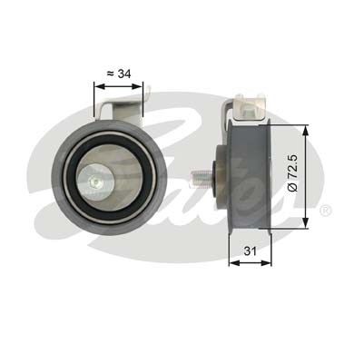 Spännrulle, kamrem Gates Powergripâ® T43017 Gates