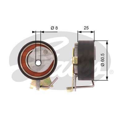 Spännrulle, kamrem Gates Powergripâ® T43023 Gates Spännrulle, kamrem Gates Powergripâ® T43023 Gates