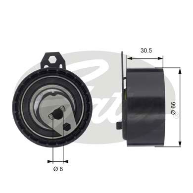 Spännrulle, kamrem Gates Powergripâ® T43034 Gates