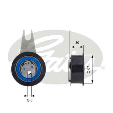 Spännrulle, kamrem Gates Powergripâ® T43041 Gates