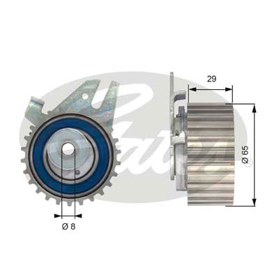 Spännrulle, kamrem Gates Powergripâ® T43043 Gates