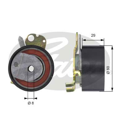 Spännrulle, kamrem Gates Powergripâ® T43051 Gates Spännrulle, kamrem Gates Powergripâ® T43051 Gates