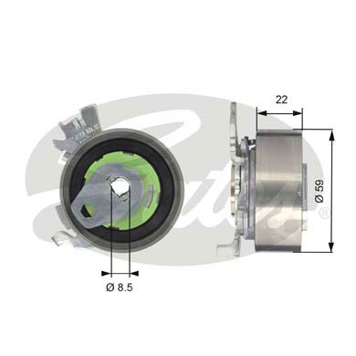 Spännrulle, kamrem Gates Powergripâ® T43060 Gates