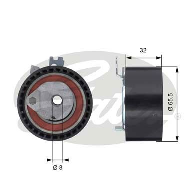 Spännrulle, kamrem Gates Powergripâ® T43064 Gates