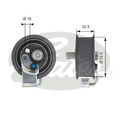 Spännrulle, kamrem Gates Powergripâ® T43065 Gates