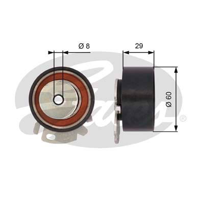 Spännrulle, kamrem Gates Powergripâ® T43068 Gates