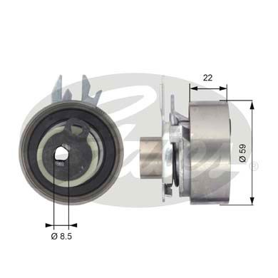 Spännrulle, kamrem Gates Powergripâ® T43070 Gates Spännrulle, kamrem Gates Powergripâ® T43070 Gates